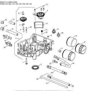 Kt725-3108 Lubrication Diagram and Parts List for KT725-3108  Cub Cadet Engine